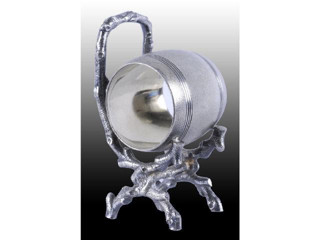 Appraisal: Barrel Rests in Branch Chair Figural Napkin Ring Description Barrel