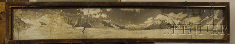 Appraisal: Large Framed Assembled Panoramic Photograph of a Himalayan Karakorum Glacier