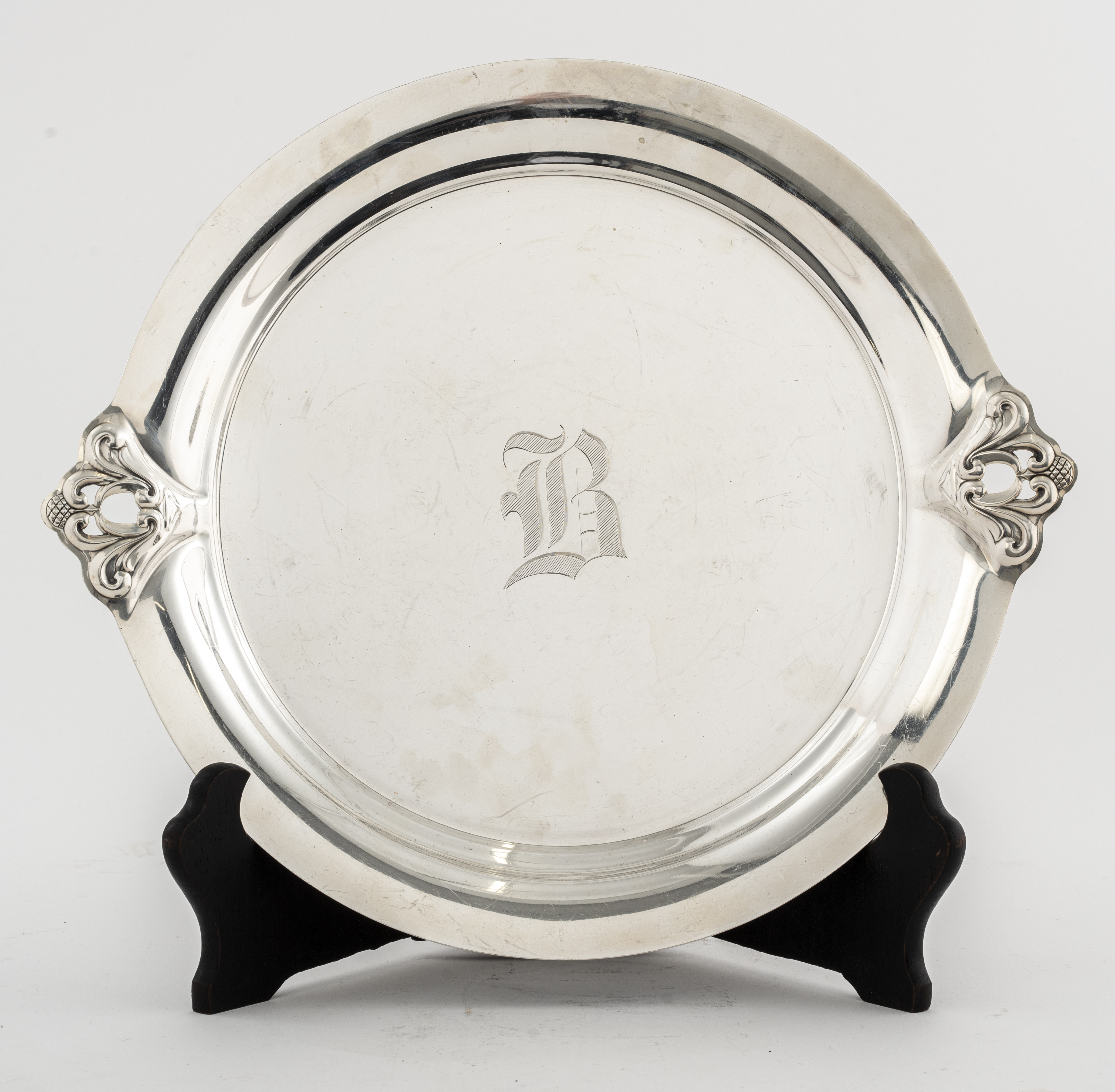 Appraisal: STERLING SILVER ROYAL DANISH DEMITASSE TRAY International sterling silver royal