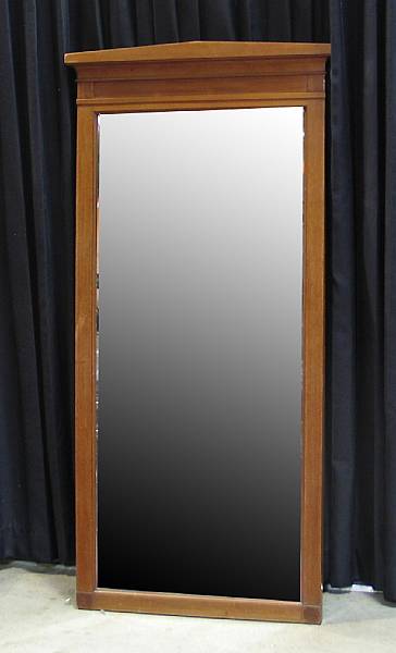 Appraisal: A Neoclassical style mahogany mirror th century height ft in