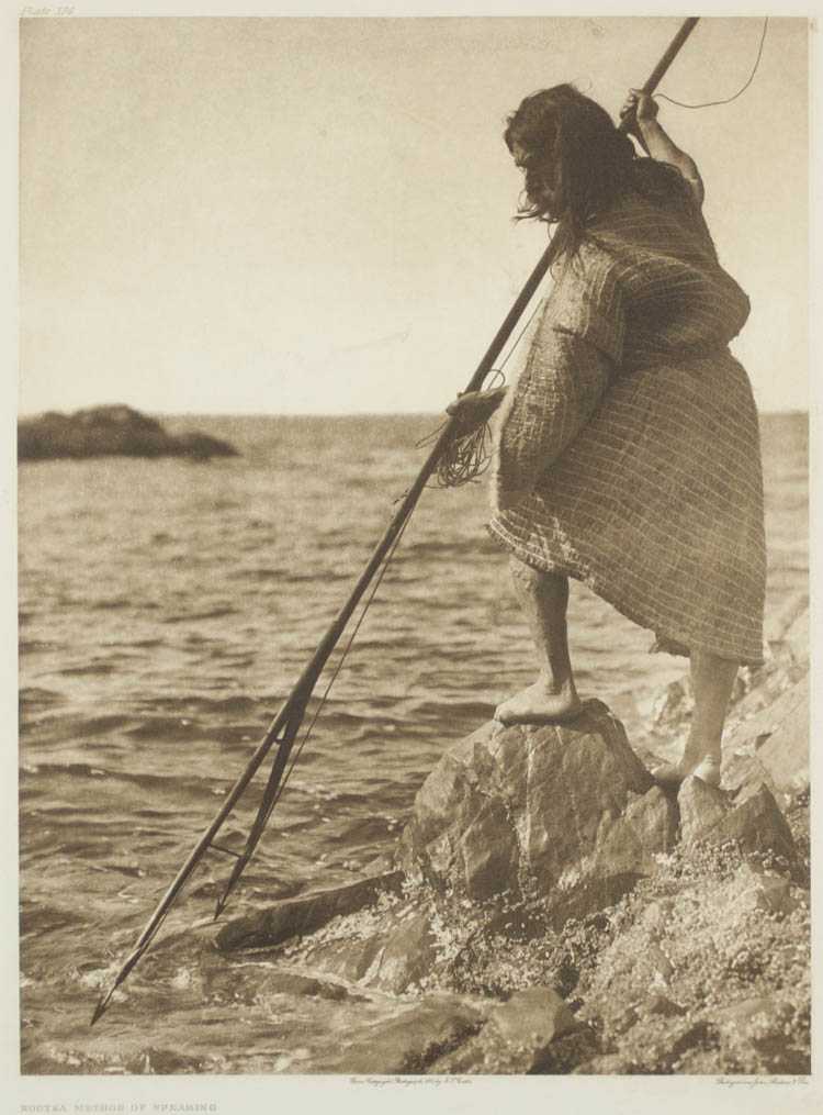 Appraisal: EDWARD CURTIS PHOTOGRAVURE Seattle Washington - Nootka Method of Spearing