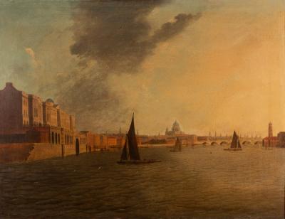 Appraisal: Attributed to Daniel Turner - A View of the Thames