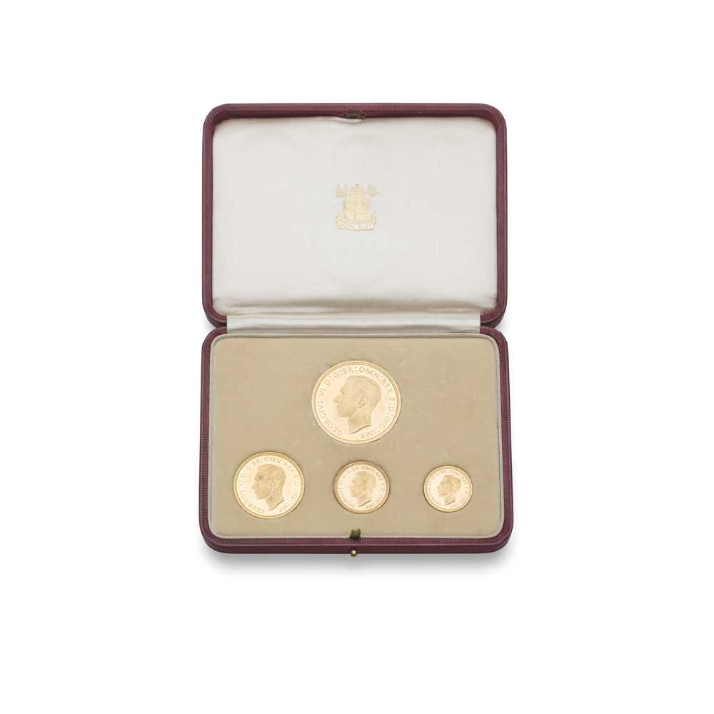 Appraisal: A CASED GOLD FOUR-COIN SPECIMEN SET in case of issue