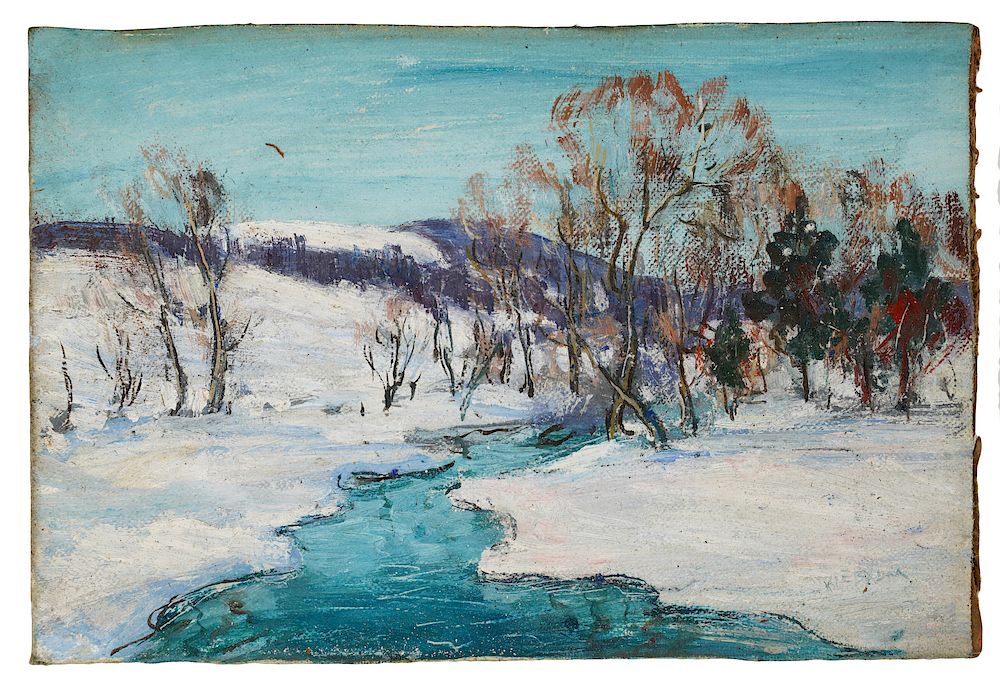 Appraisal: Walter Emerson Baum 'Snowy Creek' Small O B Walter Emerson