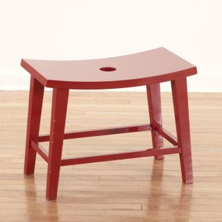 Appraisal: Christian Liaigre red lacquer Ash stool Christian Liaigre red lacquer