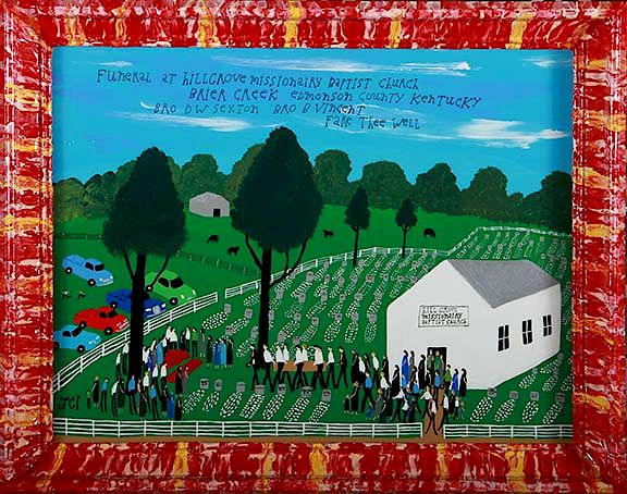 Appraisal: Outsider Art Jim Gary Phillips Funeral at Hill Grove Baptist