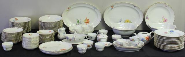 Appraisal: Large Meissen Porcelain Dinner Service for Includes dinner plates luncheon