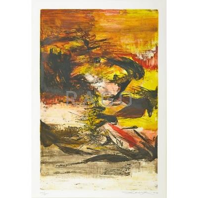 Appraisal: Zao Wou-Ki Chinese b Gravure Etching and aquatint in colors