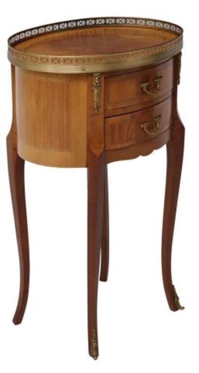 Appraisal: FRENCH LOUIS XV STYLE INLAID FRUITWOOD NIGHTSTANDFrench Louis XV style