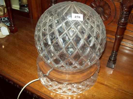 Appraisal: A 'S CRYSTAL BALL TABLE LAMP