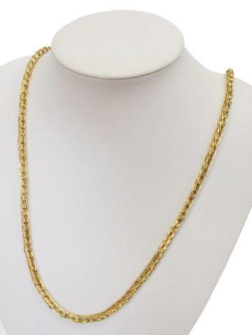 Appraisal: Estate kt yellow gold chain necklace with oval links stamped