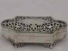 Appraisal: A silver box with pierced lid for potpourri hallmarked for