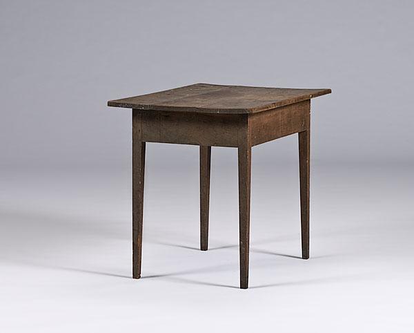 Appraisal: HEPPLEWHITE WORK TABLE American th century walnut A Hepplewhite work