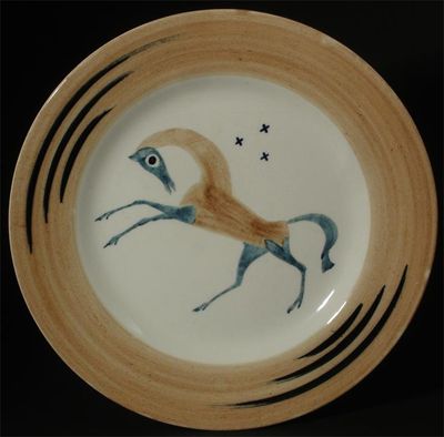 Appraisal: Chevaux' a Clarice Cliff Bizarre plate designed by John Armstrong