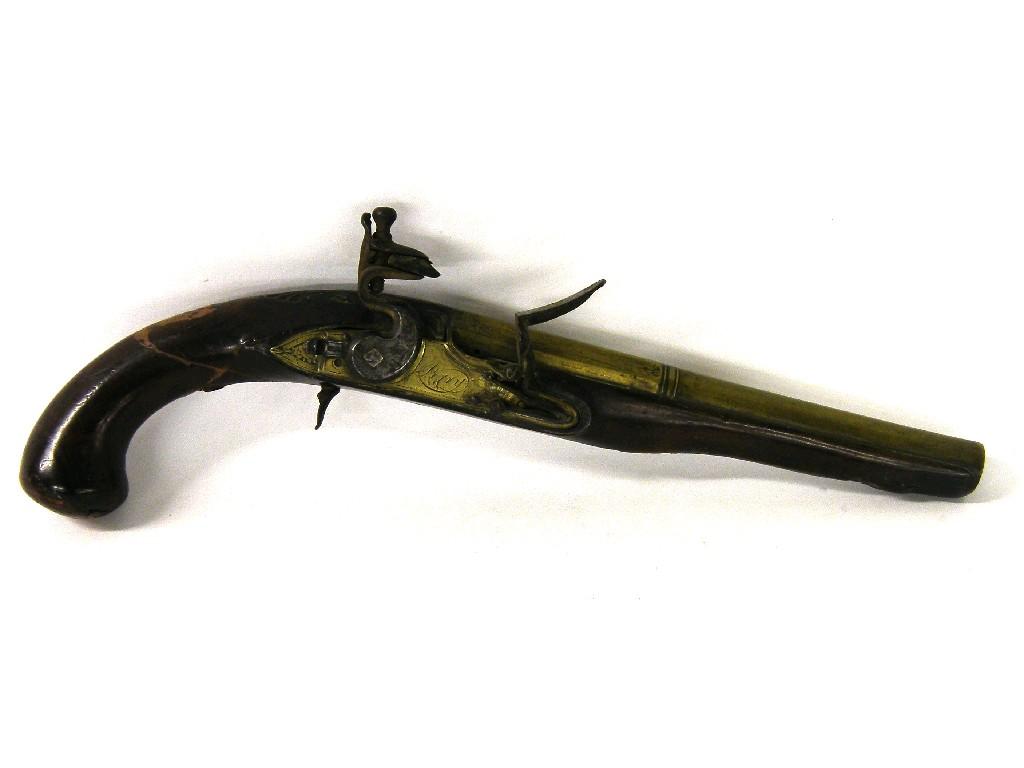 Appraisal: th th century English flintlock pistol inscribed 'Perry London' long