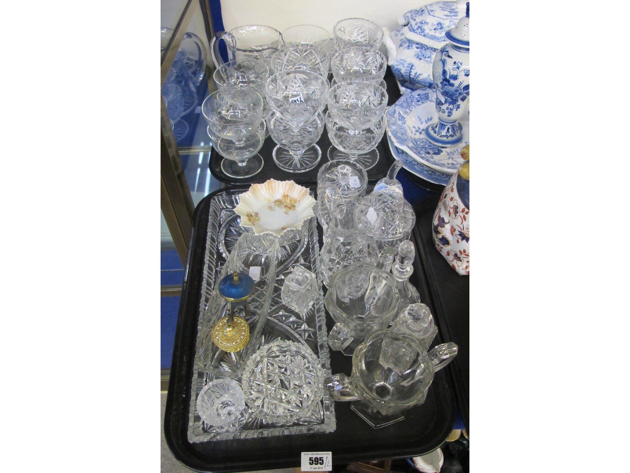 Appraisal: Cut glass sundae dishes and assorted cut glass and crystal