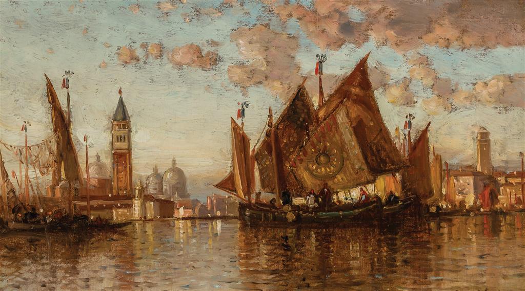 Appraisal: SAMUEL COLMAN American - Off the Coast of Venice oil