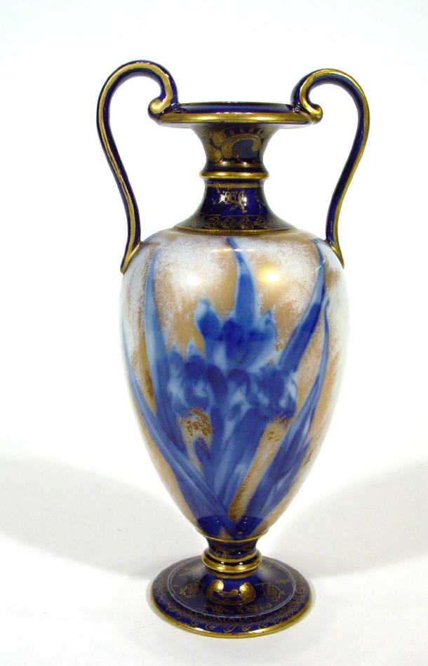 Appraisal: Doulton burslem two handled vase transfer printed with blue flowers