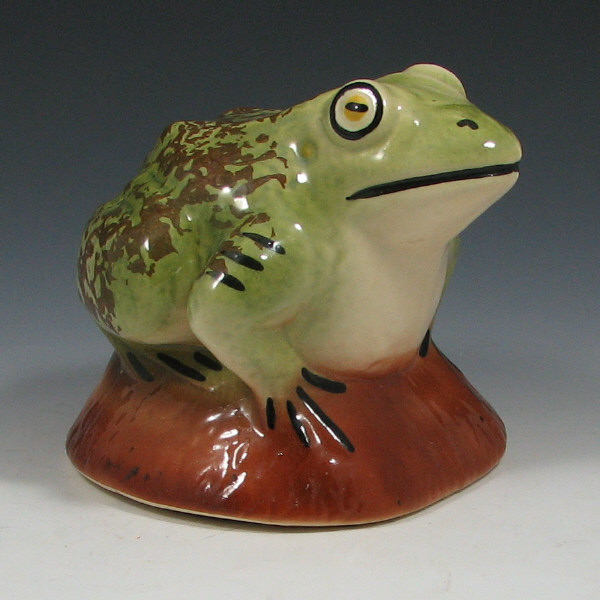 Appraisal: Hand Decorated Frog Figurine - Mint Hand decorated frog figurine