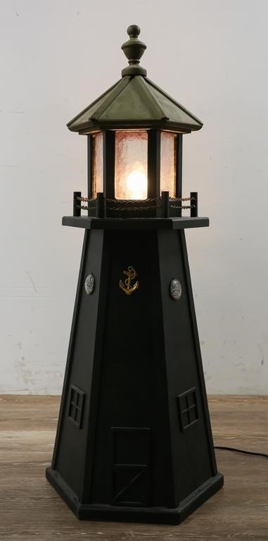 Appraisal: LIGHTHOUSE FLOOR LAMPLighthouse floor lamp American th Century Lighthouse form