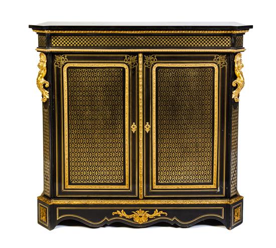 Appraisal: Sale Lot A Napoleon III Gilt Bronze Mounted Brass Inlaid