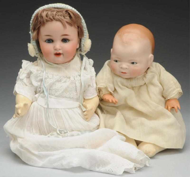 Appraisal: Two Bisque Baby Dolls Bisque socket head Bye-Lo Baby fully