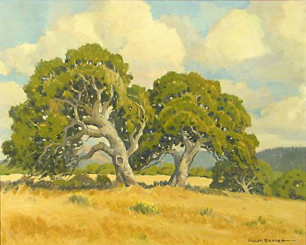 Appraisal: Joseph Hastings Bennett American - California oaks signed 'Joseph Bennett'