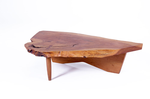 Appraisal: GEORGE NAKASHIMA English walnut coffee table with rosewood butterfly key