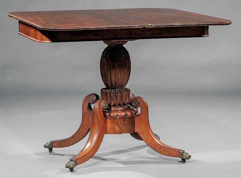 Appraisal: American Classical Mahogany Games Table early th c foldover swivel