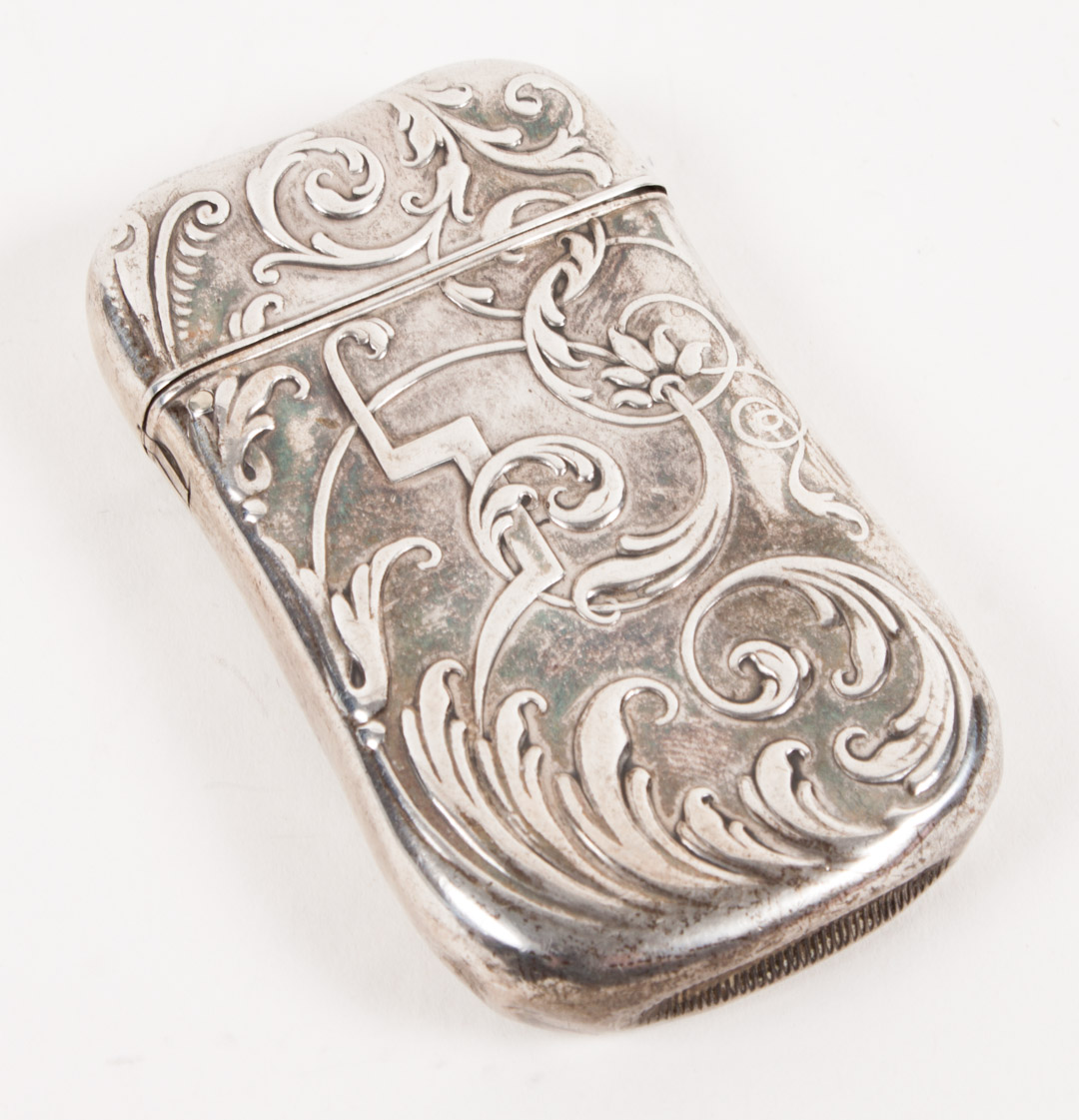 Appraisal: Howard Sterling Co sterling silver match safe with embossed arabesque