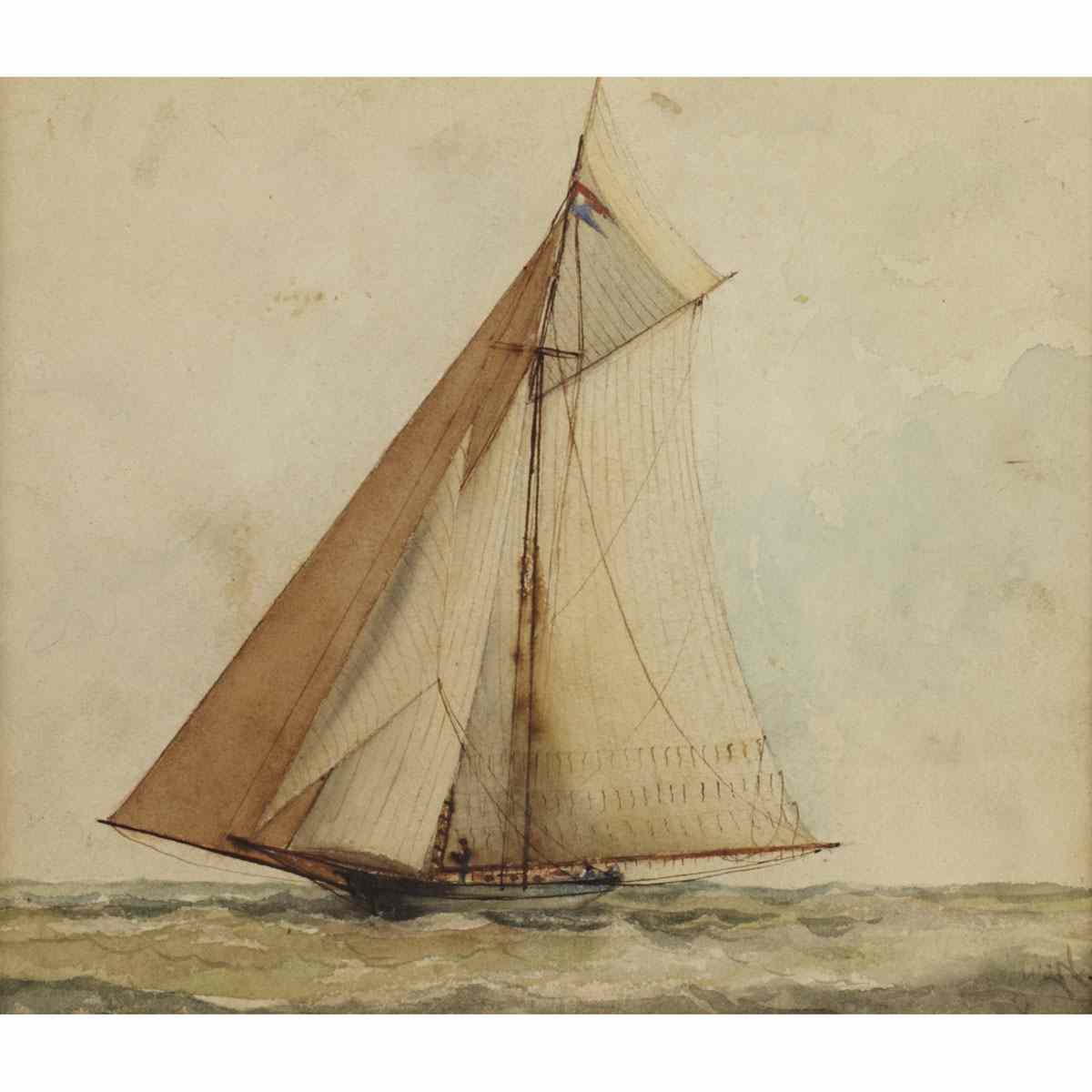 Appraisal: WILLIAM ARMSTRONG A R C A THE YACHT CYGNET Medium