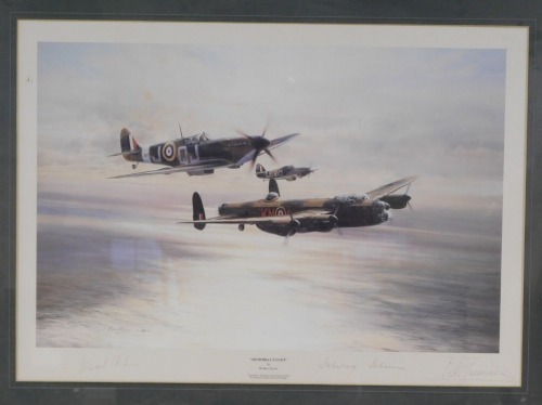 Appraisal: After Taylor Memorial Flight Spitfire Hurricane and Lancaster signed by