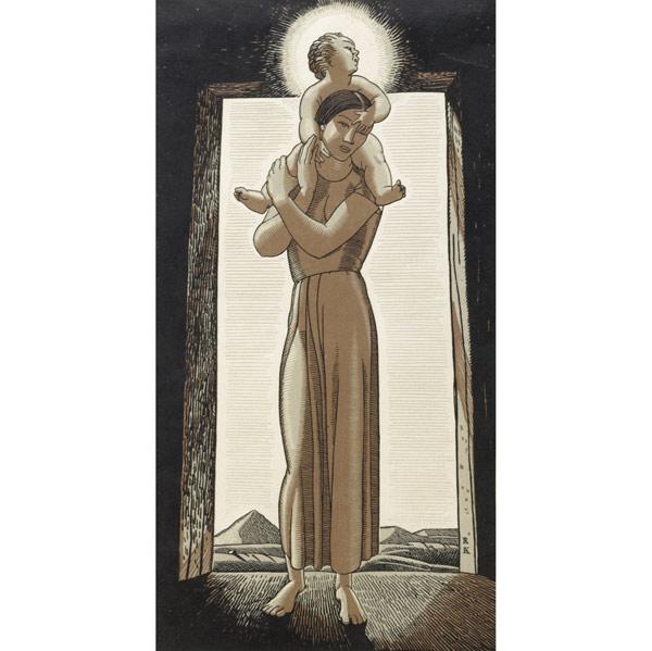 Appraisal: ROCKWELL KENT American - Wayside Madonna engraving framed Provenance Private