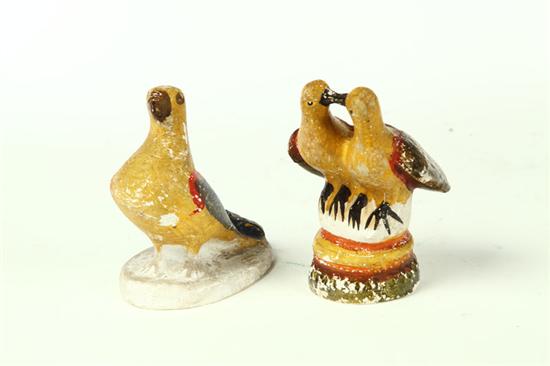 Appraisal: TWO CHALKWARE BIRDS American nd half- th century Both have