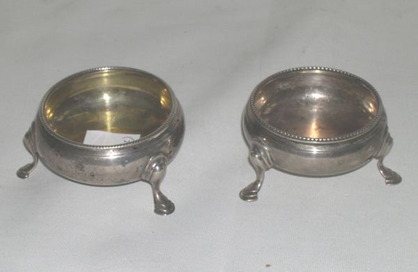 Appraisal: Two Silver Salt Cellars one a fine and rare Hester