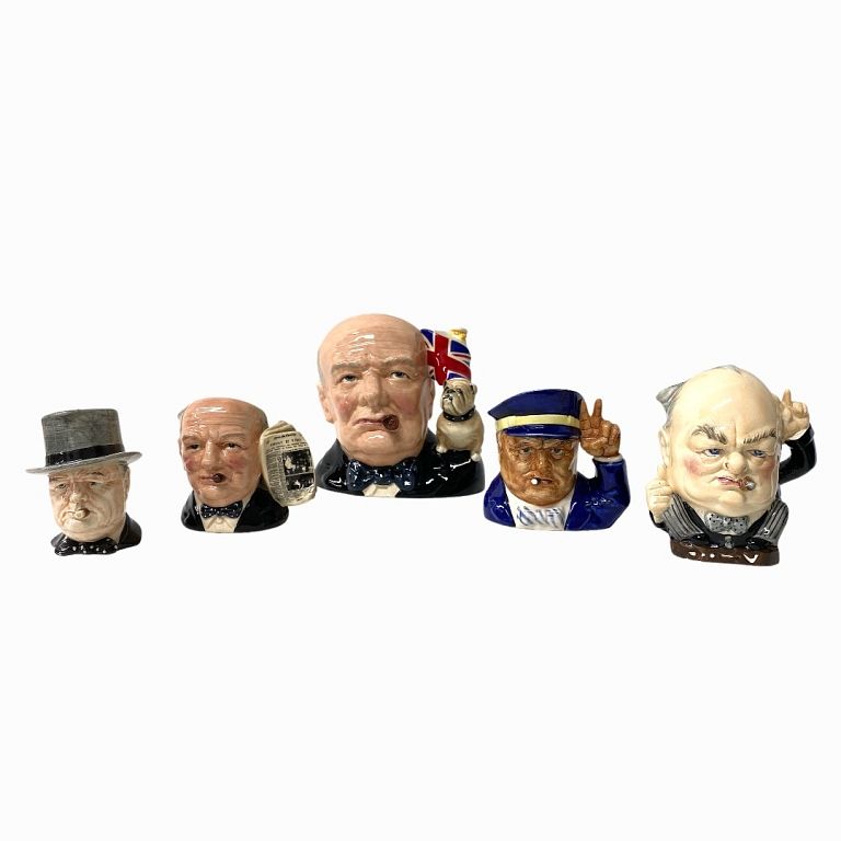 Appraisal: Winston Churchill Character Jugs Winston Churchill Character Jugs By Royal