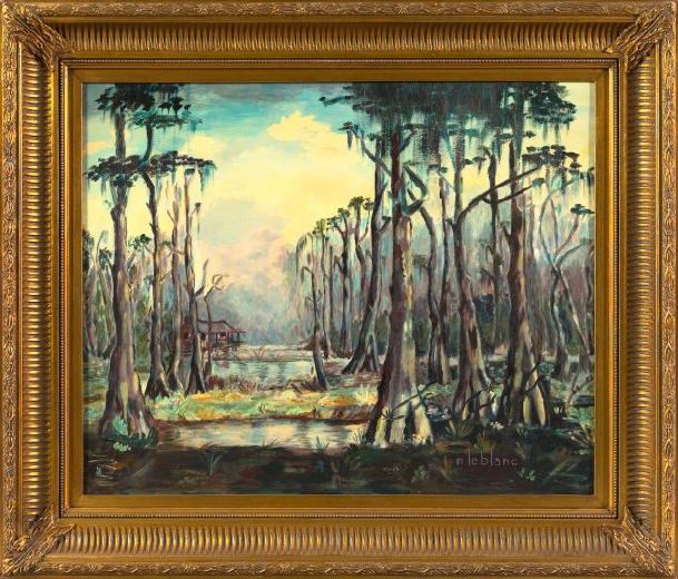 Appraisal: Louisiana School Mid- th Century Louisiana Swamp oil on canvas