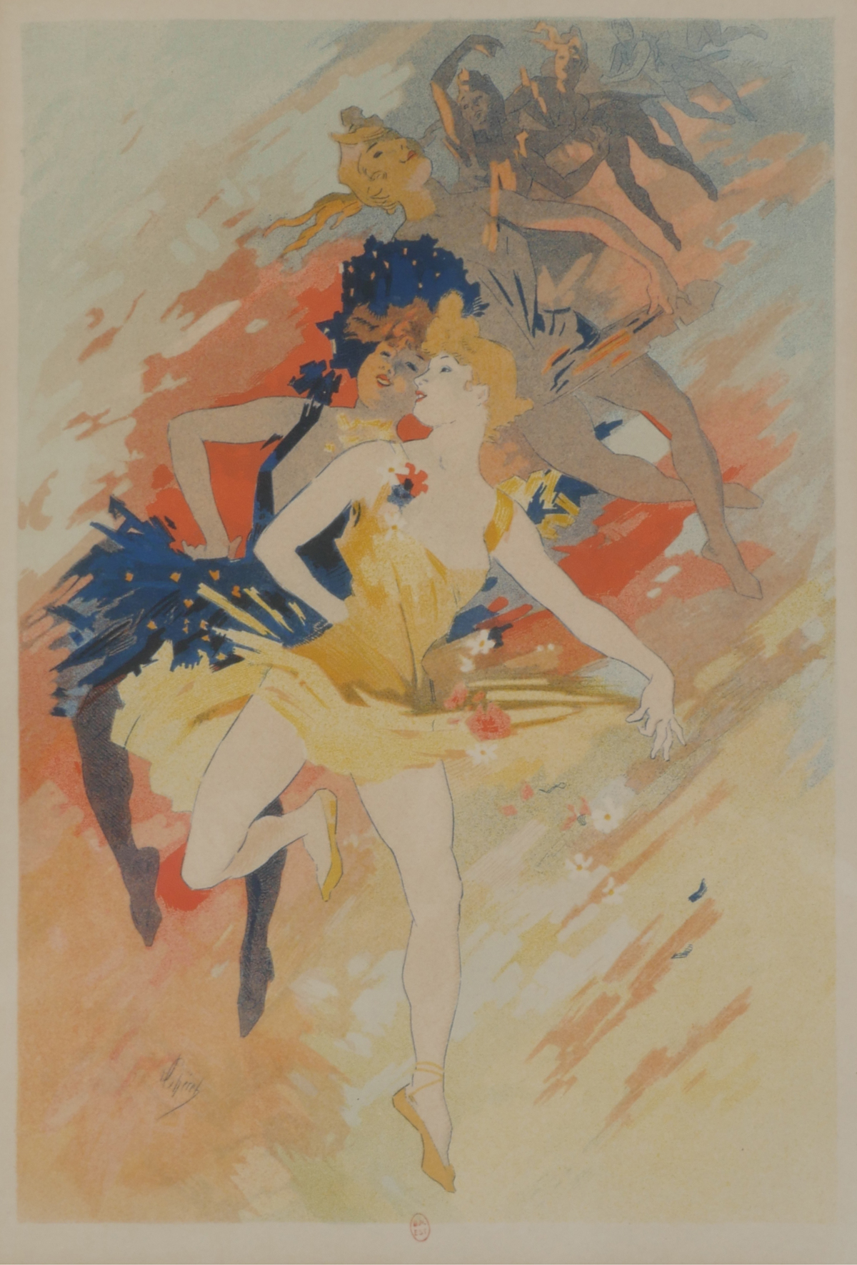 Appraisal: JULES CHERET LITHOGRAPH FOR LES MAITRES DE L'AFFICHE ''The Dance''