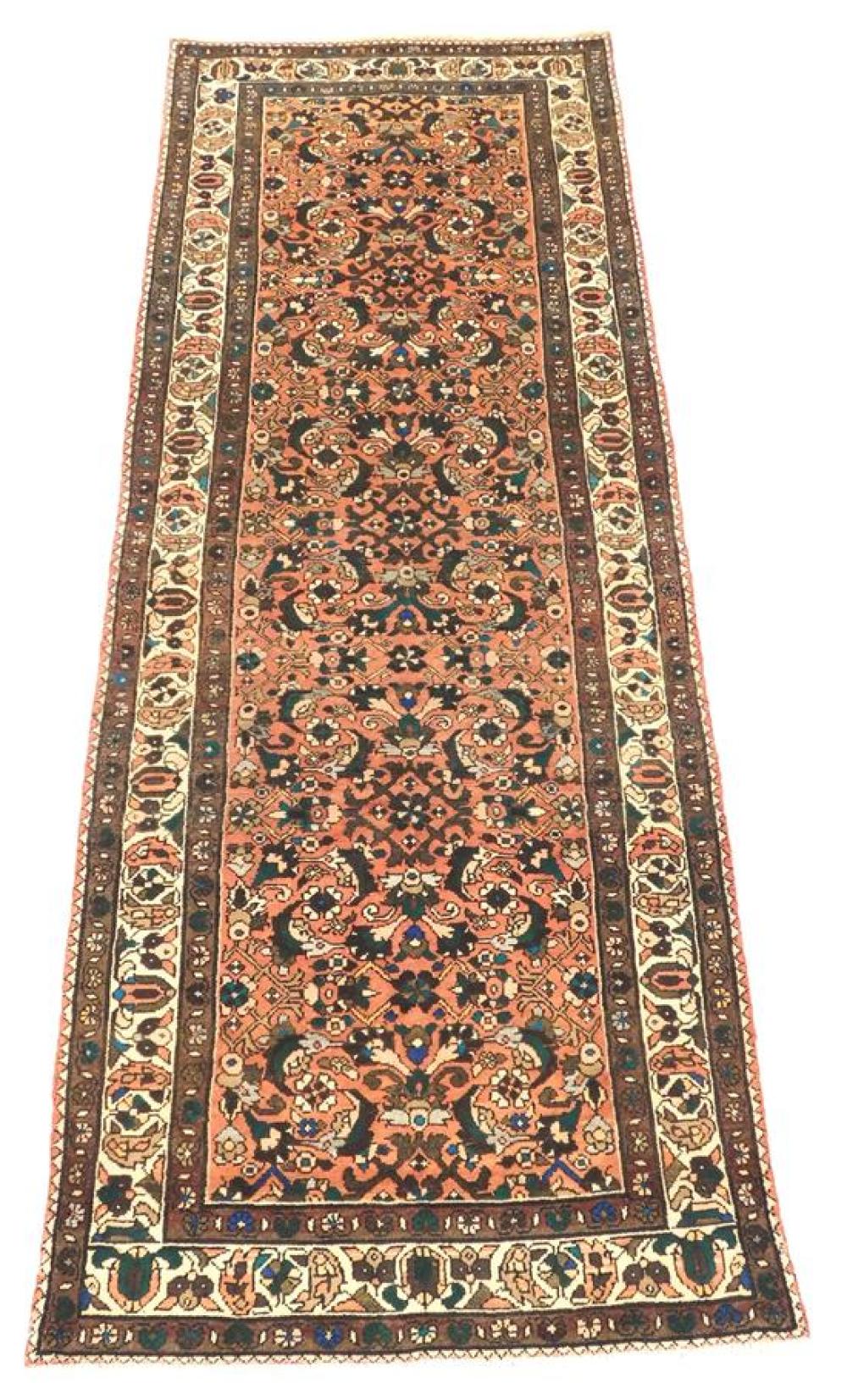 Appraisal: RUG Semi-antique Persian Hamadan ' x ' cinnabar field cream