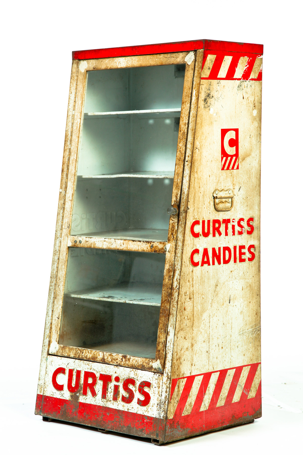 Appraisal: CURTISS TIN CANDY DISPLAY CABINET American nd quarter th century