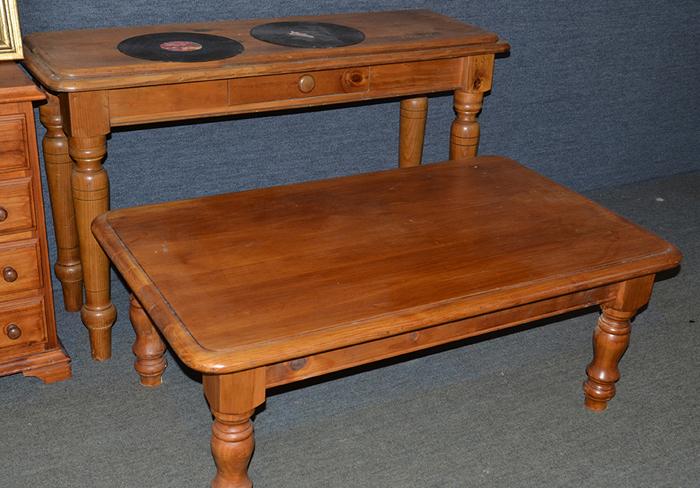 Appraisal: TWO PINE TABLES