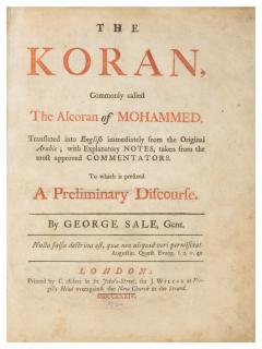 Appraisal: KORAN - SALE George - translator The Koran Commonly called