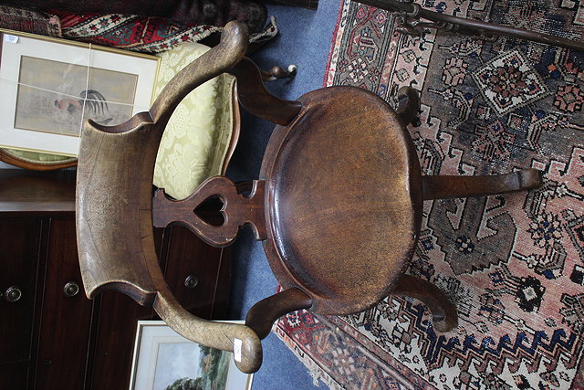 Appraisal: AN OAK SWIVAL DESK CHAIR