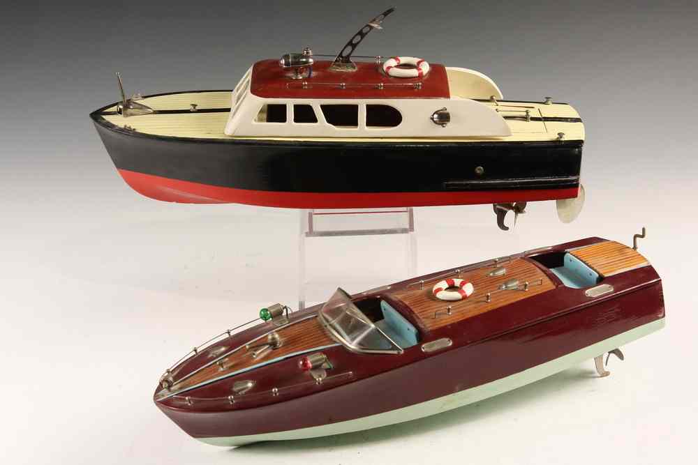 Appraisal: TWO TOY BOATS - s Vintage Home Built Powerboat Pond