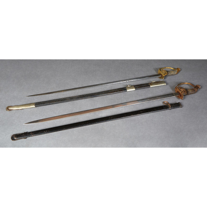 Appraisal: Two German Prussian WWI Swords the hinged guard featuring a