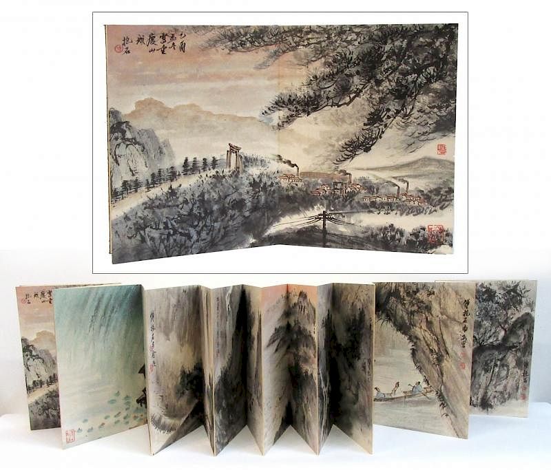 Appraisal: Fu Baoshi Painting Book Fu Baoshi Painting Book Description A