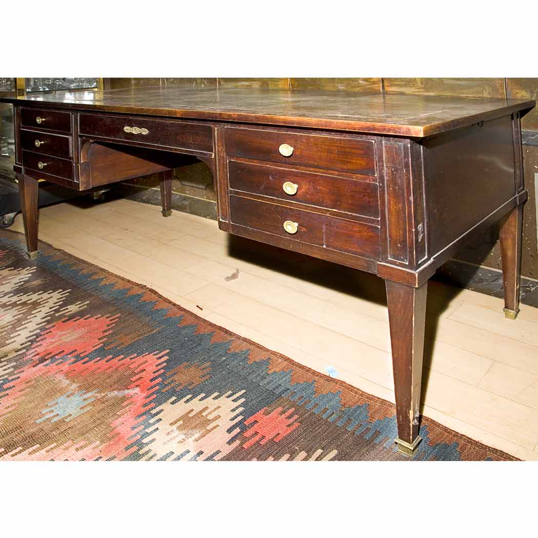 Appraisal: Provincial Louis XVI Mahogany Writing Table Height inches width inches