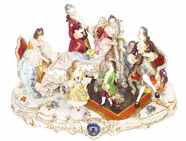 Appraisal: A Volkstadt porcelain figural group height in width in depth