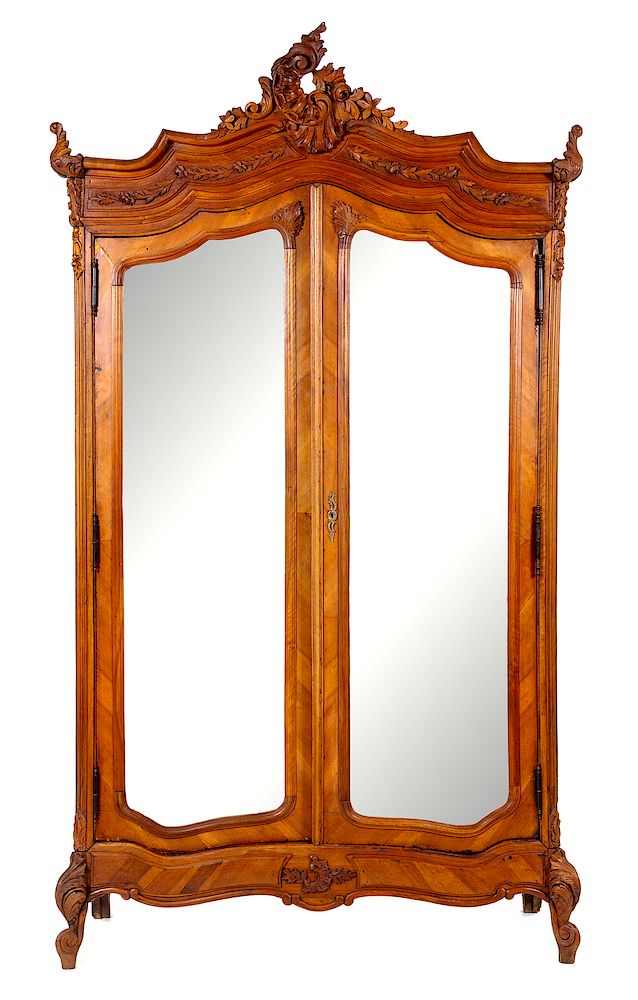 Appraisal: A Louis XV Style Walnut Armoire A Louis XV Style