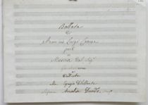 Appraisal: An Unknown Musical Score Ballad of Arminio Luigi Carrer a